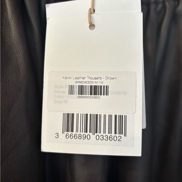 The Frankie Shop Kevin Leather Pants, Brown, NWT, Medium - Picture 14 of 16